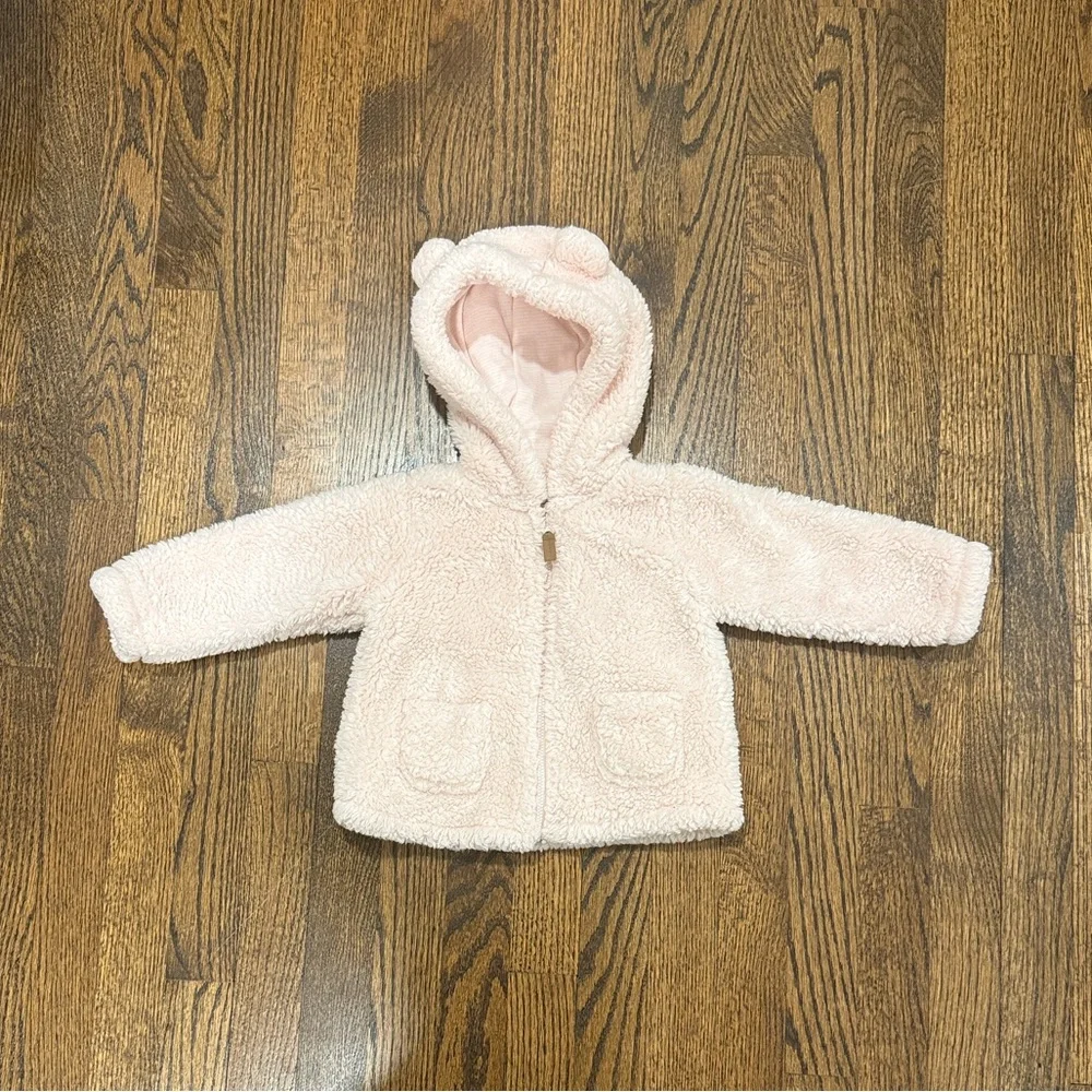 Pink Fleece Hooded Jacket Toddler Girls 18 Months